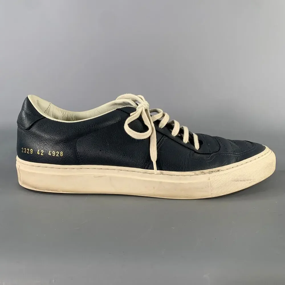 COMMON PROJECTS Size 9 Navy Leather Lace Up Sneakers